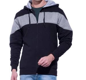 Sweat-shirts décontractés pour hommes de qualité supérieure, manches longues, tailles personnalisées, nouveau design, vêtements de fitness, 100% coton, fermeture éclair écologique pour l'hiver - Product Image 3