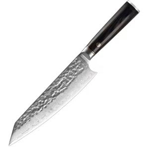 Juego de Cuchillos de Chef Japoneses Hechos a Mano de Acero Inoxidable, Mango de Madera Vintage Ecológico, Revestimiento Antiadherente, Aptos para Lavavajillas, Ambidiestros - Product Image 1
