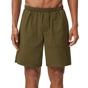 Pantalones Cortos Deportivos para Hombre, Ligeros, Transpirables, para Entrenamiento y Senderismo, Tallas Grandes, Cintura Media, Color Liso, con Ventilación y Absorción de Humedad - Product Image 1