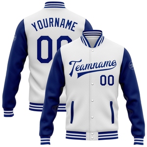 เสื้อแจ็คเก็ตวาร์ซิตี้แบบกระดุมสองสี รุ่น Royal Bomber สีขาว ผลิตโดย OMMIZ INDUSTRY ขายส่งโดยตรง - Product Image 5