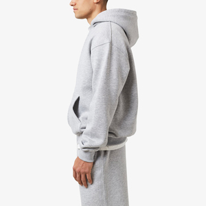 Men's Solid Full <b>Zip</b> <b>Hooded</b> Tracksuit Premium Cotton Fleece Jacket Drawstring Jogger Pants 2 1 Design Breathable Winter Casual - Product Image 2