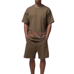 Conjunto de ropa deportiva de talla XL para hombre, camiseta informal de dos piezas con estampado de logotipo personalizado, pantalones cortos transpirables de verano - Product Image 2