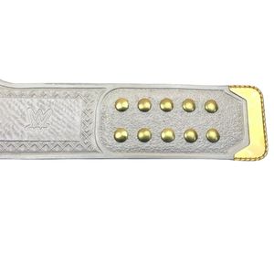 Ceinture de championnat universel WWE en cuir blanc avec design or et rouge, qualité supérieure, ceinture de lutte pour les fans et les collectionneurs - Product Image 6