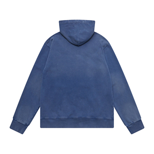 เสื้อฮู้ดดี้ผ้าคอตตอนผสมพิมพ์ลายสีพื้นสไตล์วินเทจ แขนยาว ทรงหลวม น้ำหนักเบา ขายดี - Product Image 2