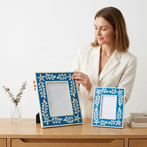 Marco de Fotos de Resina Ecológico Hecho a Mano, Diseño Superior, Decoración de Mesa, Estilo Moderno, Colores Personalizables, Portátil, Regalo Empresarial DIY - Product Image 1