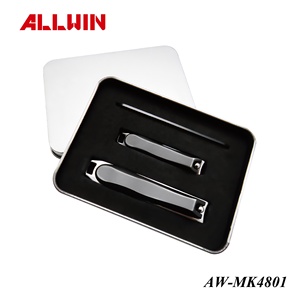 Ensemble de manucure et pédicure en acier inoxydable noir, lime à ongles, pousse-cuticules, ciseaux à ongles, pour les voyages et les cadeaux - Product Image 3
