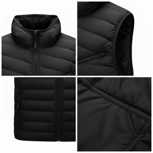 Gilet matelassé sans manches pour homme, élégant, respirant, chaud, idéal pour les aventures en plein air, le travail, les voyages, le confort hivernal quotidien, OEM - Product Image 5