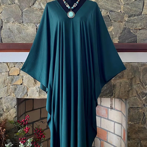 <b>Plus</b> <b>Size</b> Hand Dyed Rayon Caftan <b>Dress</b> Loose Fit Lounge <b>Kaftan</b> Stylish Summer Relaxed Women Wear - Product Image 1