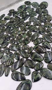 Jaspe Kambaba Natural, Corte Ovalado, Jaspe Cocodrilo, Patrón de Orbe Verde, Piedra Pulida de Rajasthan para Fabricación de Joyas al por Mayor - Product Image 5