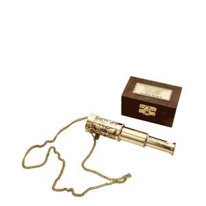Télescope doré avec chaîne, emballé dans une boîte personnalisée, articles cadeaux nautiques, télescope de luxe pour accessoires cadeaux - Product Image 1