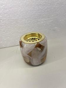 Quemador de Incienso de Cerámica Blanca, Porta Incienso Dorado, Difusor Decorativo de Aromaterapia para Regalo de Ramadán - Product Image 1
