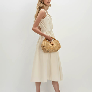 Vestido de Algodón Ecológico para Mujer, Estilo Palacio Francés Retro, Color Sólido, Ropa Tradicional para Fiesta, Venta al Por Mayor Personalizada - Product Image 4