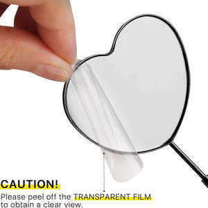 Outil de beauté à long manche, anti-rouille, en acier inoxydable 430, miroir de maquillage pliable double face éclairé, portable et écologique - Product Image 6