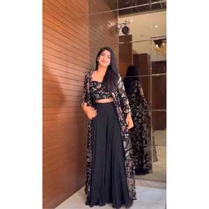 Conjunto de Choli y Koti con Lentejuelas para Mujer, Ideal para Fiestas - Product Image 1