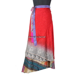 New Girl <b>Sarong</b> Silk <b>Wrap</b> Long Skirt Rajasthani Old Saree Long Silk <b>Wrap</b> Indian Printed Magic <b>Wrap</b> Skirts Manufacturer Wholesale - Product Image 1