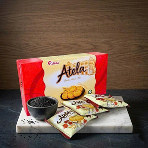 ขนมงาอบกรอบ 150 กรัม ATELA บิสกิตกลมกรอบหวาน ผลิตแบบ OEM จัดหาโดยเวียดนาม - Product Image 1