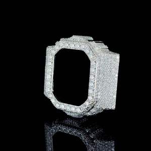 RAMDUT IMPEX Lunette de montre de luxe en acier inoxydable octogonale, sertie de cristaux étincelants, personnalisée, style Hip Hop, modèle RD-BZ28, légère, pour usage quotidien - Product Image 2