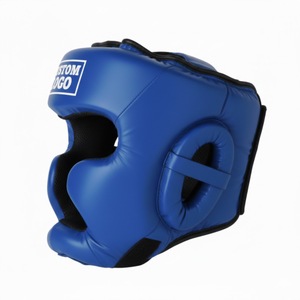Casque de boxe en cuir avec logo personnalisé, écologique, protection pour l'entraînement et le sparring - Product Image 3