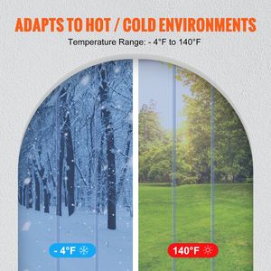 Striscia di PVC Trasparente per Porte Industriali, Altezza 96'' x Larghezza 72'', Spessore 0,08'', 12 Pezzi, per Congelatori - Product Image 4
