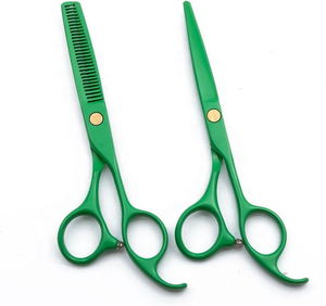 Set of 2 Pcs Professional <b>Left</b> <b>Hand</b> Hair <b>Scissors</b> Set Barber Shears Set - Product Image 1
