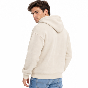 Sweat à capuche gaufré premium pour homme, coupe décontractée, manches longues, vente en gros, fournisseur d'usine de vêtements - Product Image 3