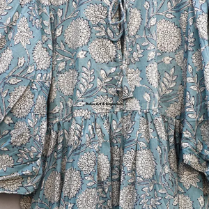 Beautiful floral Cotton Block Printed dress Dress For Casual wear Hand Block Printed Dress - Product Image 4