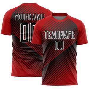 Comfortable Sublimated Soccer Jersey Set Customized Striped Crew Neck Short Sleeve Sports Wear Soccer Uniform Set For Adults - Product Image 2