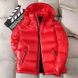 Veste d'hiver courte à capuche pour homme, noire, brillante, matelassée, épaisse, chaude, légère, en duvet, veste de mode pour l'extérieur - Product Image 4