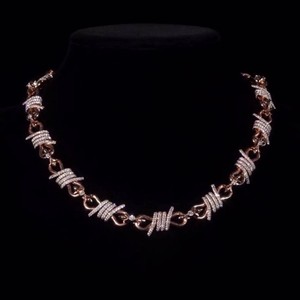RB Gems IGI Certified Lab Grown Filled Brilliant Cut Diamond Rose Gold Plated Customized S925 Silver Luxury Unisex <b>Necklace</b> - Product Image 1