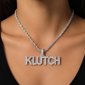 <b>Custom</b> Hip Hop 925 Silver Luxury Trendy Iced Moissanite Diamond Any Block Script <b>Name</b> letter Fine Pendants Charms <b>Necklace</b> Gifts - Product Image 2
