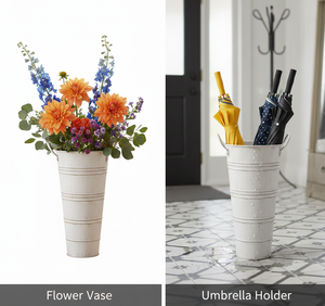 Jarrones de Metal Galvanizado Estilo Rústico Francés para Flores Cortadas, Decoración del Hogar y Centro de Mesa para Bodas - Product Image 3