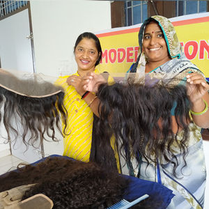 100% vierge crue meilleure qualité cuticule naturelle alignée 13*4 extensions de cheveux humains du temple indien droites frontales - Product Image 2