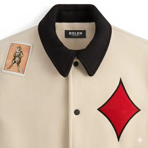 Chaqueta de Cuero Bordada de Diseño Personalizado, Chaqueta de Motero de Cuero Genuino, Servicio de Muestras de Fábrica OEM ODM Premium - Product Image 5