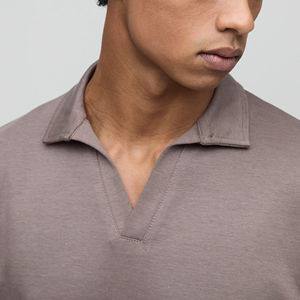 Polo décontracté à manches longues pour hommes, 100 % coton, grande taille, coupe ample, logo personnalisé imprimé, respirant, vente en gros - Product Image 4