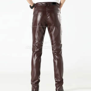 Pantalones de Cuero para Hombre, Elegantes, Transpirables, Suaves, Duraderos, Cómodos, Ideales para Actividades al Aire Libre y Uso Diario - Product Image 2