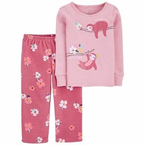 Haute qualité filles décontracté imprimé Animal T-shirt et fleur imprimé pyjama ensemble respirant été couleur unie dernière Collection - Product Image 3