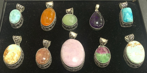 Lot Wholesale Price New Arrival Oval Shape Healing Crystal <b>Amethyst</b> Rose Quartz Natural Gemstone Stone <b>Pendant</b> for Women Jewelry - Product Image 2