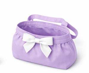 Bolsa de compras para bebé de algodón 100% orgánico, ecológica, de moda, tamaño mediano, con asa larga y lazo, al por mayor. - Product Image 4