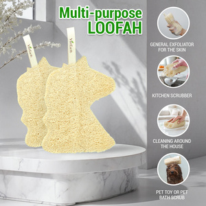 Natural 100 Luffa Loofah Body <b>Scrubber</b> Brush <b>Back</b> Sponge Pads <b>for</b> Bath <b>Shower</b> & Spa Eco-Friendly Sponges <b>for</b> Kids and Pets Toy - Product Image 5