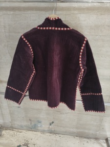 Manteau d'hiver pour femme en velours brodé floral avec doublure en coton, nouveau design oiseau, style mandarin, pour l'automne et le printemps, cadeau pour elle - Product Image 6