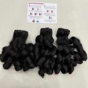 TENDENCIA CALIENTE: Extensiones de Cabello Humano Rizado y con Volumen, Color Negro Natural para Mujeres Negras, Listas para Enviar - Product Image 5