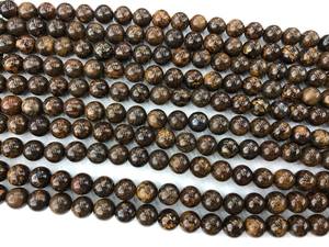 Cuentas de piedra de bronzita, cuentas redondas naturales de piedras preciosas marrones, hebra para hacer joyas, manualidades DIY - Product Image 5