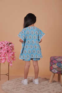 Estilo moderno Colección de verano para niños Conjunto de ropa de algodón para niñas Patrón sólido de manga corta informal para niños de 1 a 12 años - Product Image 3