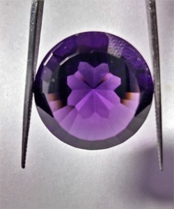 Pierre précieuse améthyste violette naturelle, coupe fantaisie ronde, haute qualité, pierre lâche pour la fabrication de bijoux, bague, pendentif - Product Image 1