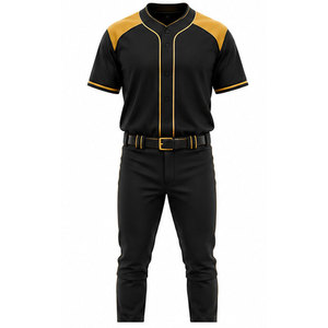 Tenue de baseball confortable, vêtement de sport respirant en polyester, uniforme d'équipe de baseball élégant - Product Image 1