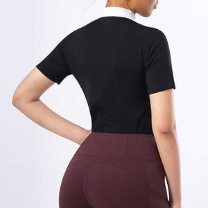 Chemises d'équitation personnalisées imprimées de haute qualité pour femmes, manches courtes, sous-vêtement d'équitation, 100% polyester, imperméable - Product Image 3