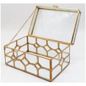 Premium Quality Metal & Glass Jewelry <b>Box</b> Elegant <b>Trinket</b> Storage Case for Jewelry Collection Rings Earrings Bracelet - Product Image 5