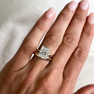 Bague de fiançailles en diamant 14k 18k Or massif serti clos 5 carats Radiant Solitaire Diamant de laboratoire pour Demande en mariage Anniversaire Bijoux fins Vente en gros - Product Image 4