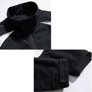 Wholesale Customized Logo Color Block <b>Long</b> Sleeve Stand Collar Fashion Windproof Zipper Fly Casual Sports Spring Autumn <b>Jackets</b> - Product Image 3
