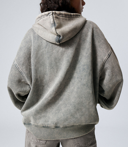 <b>Trendy</b> Acid Wash Oversized Zip Lined Short <b>Hoodie</b> Women Y2K Vintage Streetwear Cute Fall/Winter Jackets 3D Sweatshirts Queen - Product Image 5